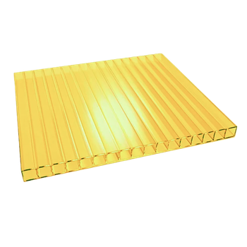 Поликарбонат желтый 2100х6000мм/ 6мм